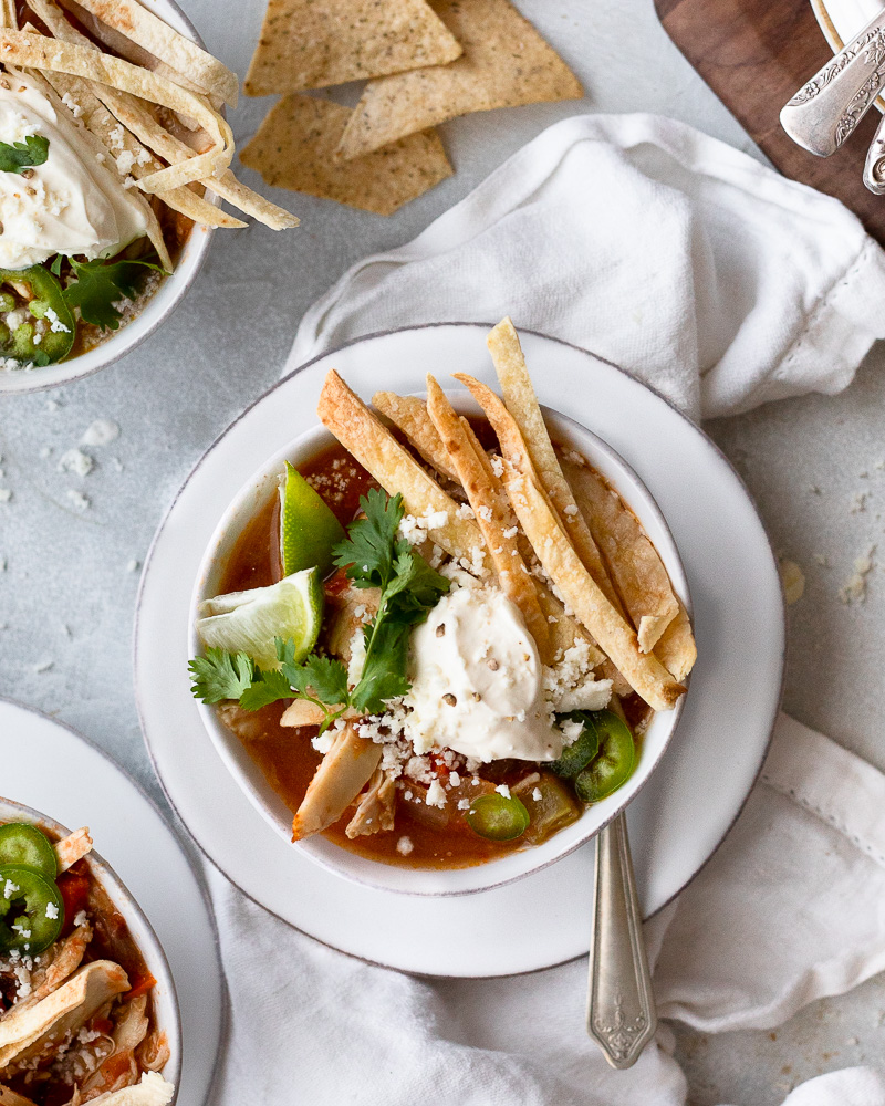 Easy Chicken Tortilla Soup Two Ways