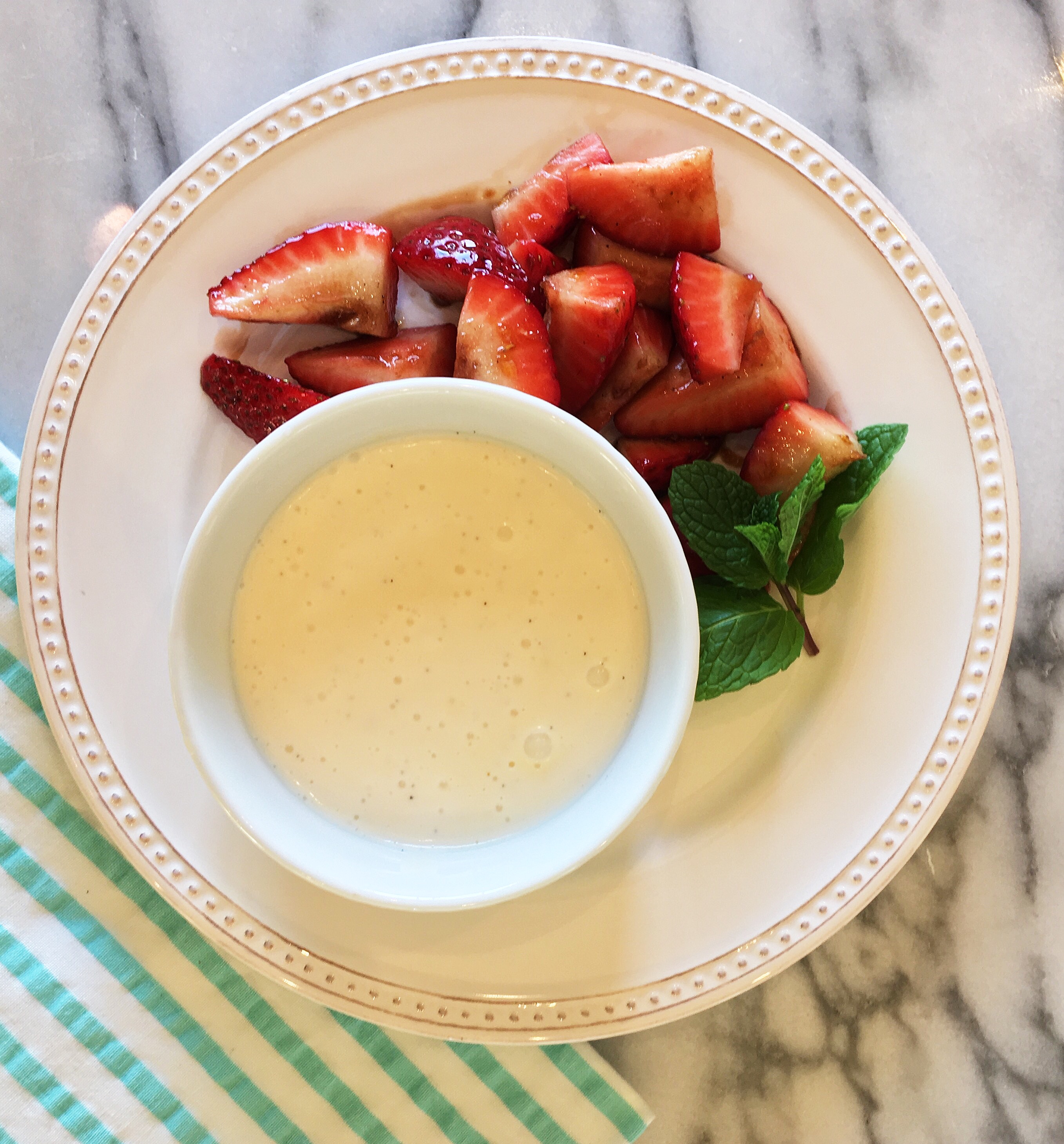 Easy Panna Cotta with Balsamic Strawberries