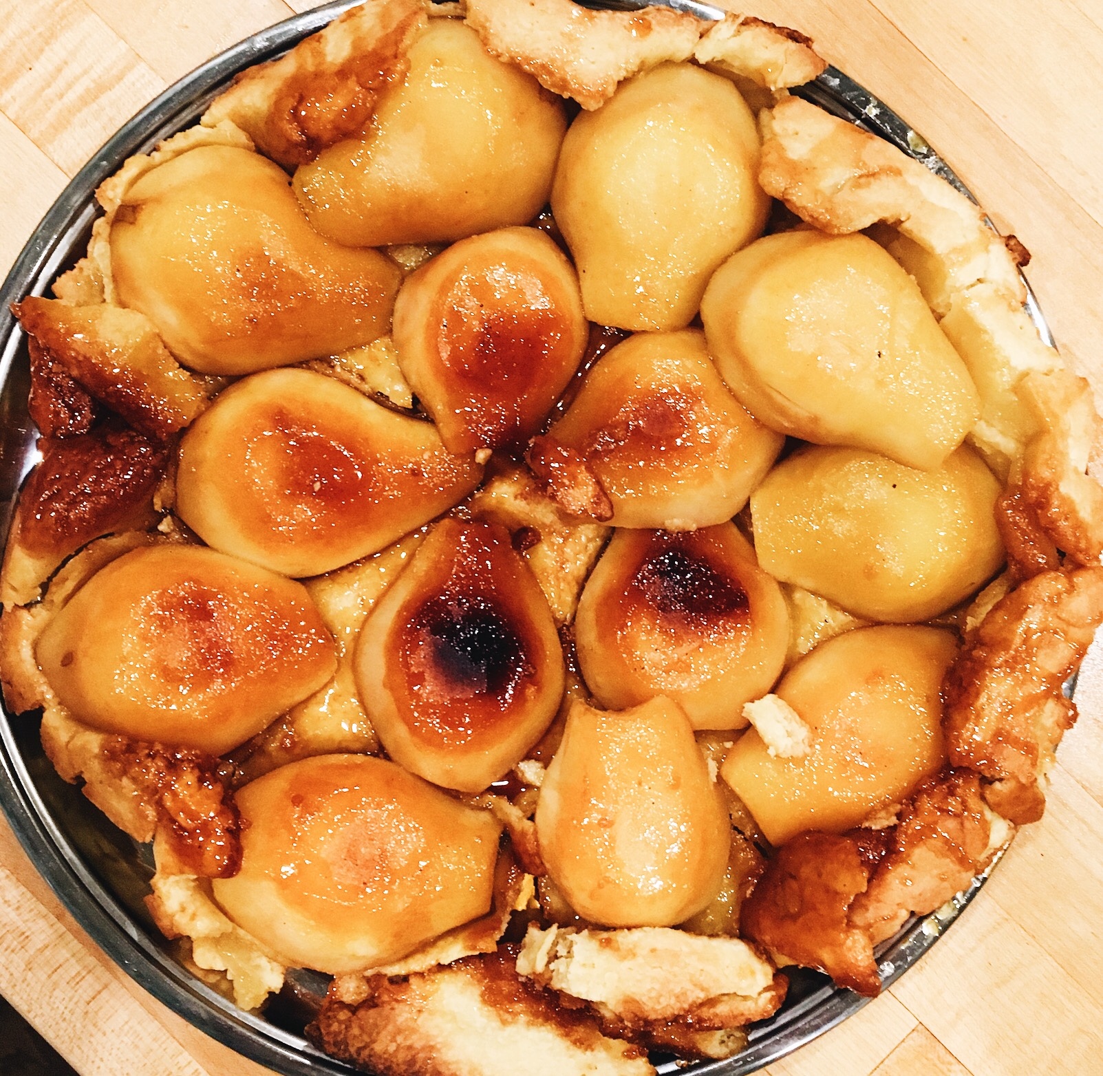 Caramelized Upside Down Pear Tart