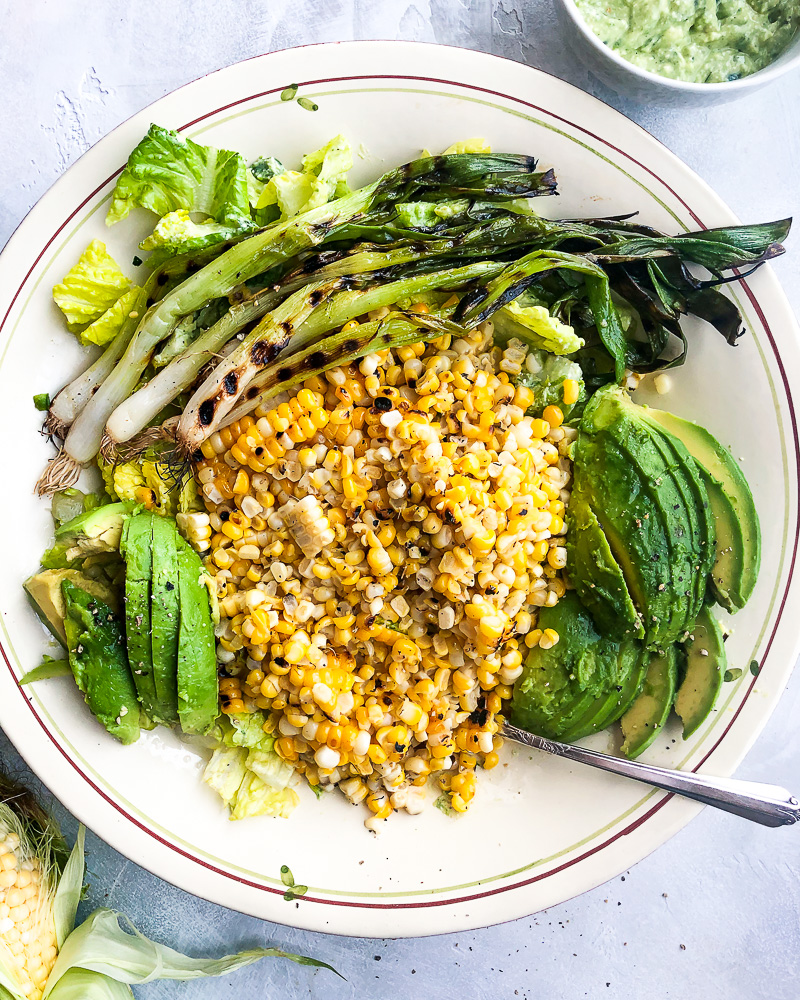 Grilled Corn Salad with Avocados