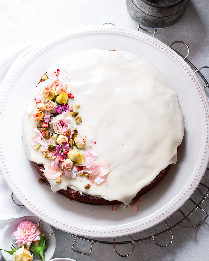 Persian Love Cake with Almond, Cardamom and Rose