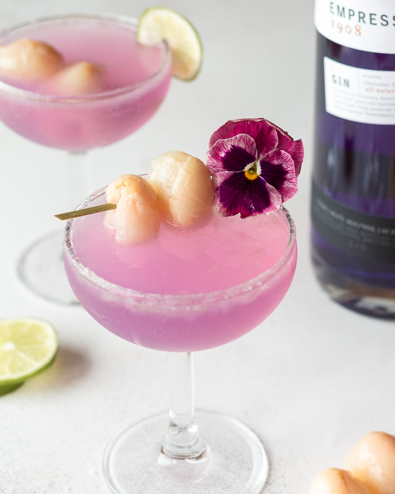 Empress Gin and Lychee Gimlet Cocktail