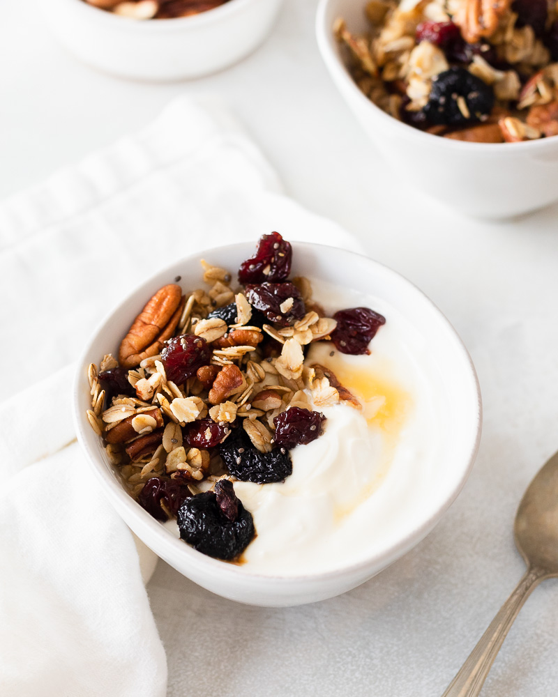 Easy and Healthy Granola with Cherries and Pecans
