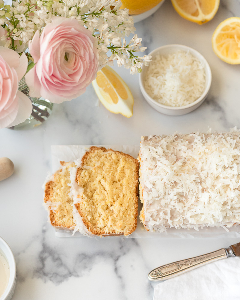 Lemon Coconut Old Fashioned Pound Cake