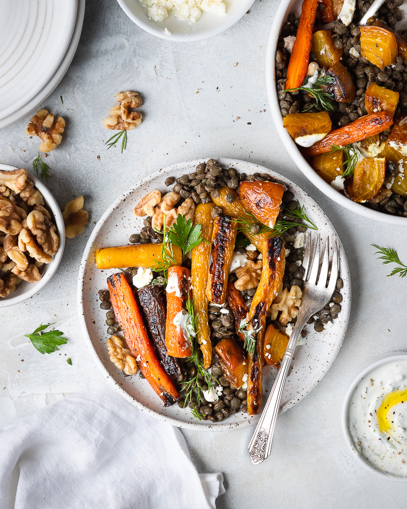 Lentils and Roasted Vegetable Salad