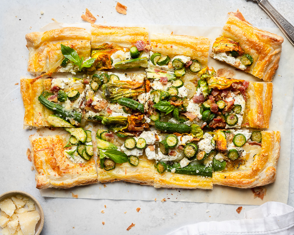 Zucchini and Caramelized Onion Tart