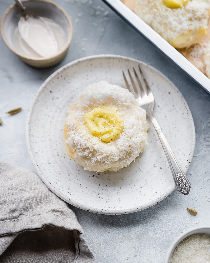 Skoleboller Norwegian Vanilla Custard & Coconut Sweet Buns Recipe