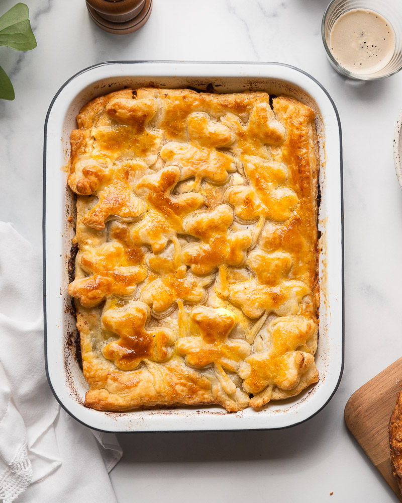 Guinness Beef Pie with Puff Pastry Crust
