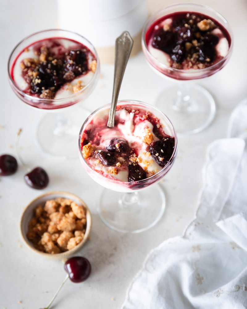 Creamy Cherry Cheesecake Parfaits